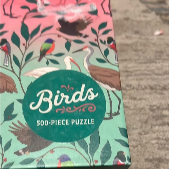 Pink and Green Bird Puzzle 500 piece. New in box. - Picture 2 of 5